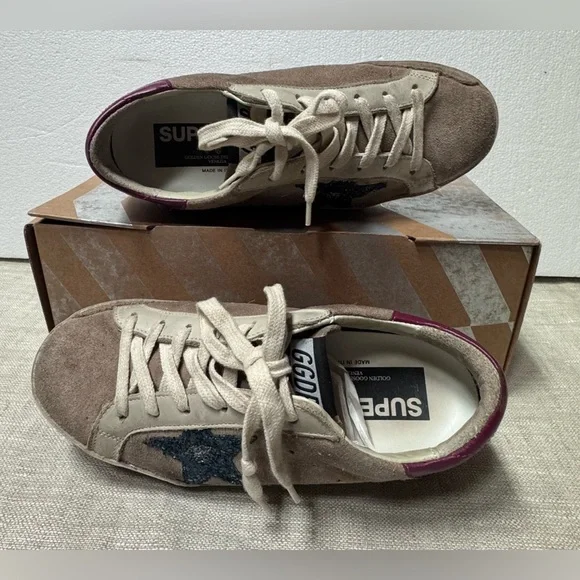 Golden Goose Beige and Blue Suede
Superstar Sneakers Size 6” - Picture 6 of 12